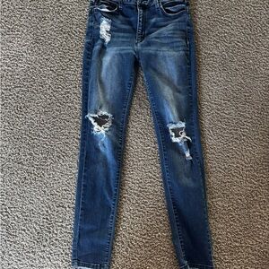 KanCan Dark Blue Distressed Skinny Jeans